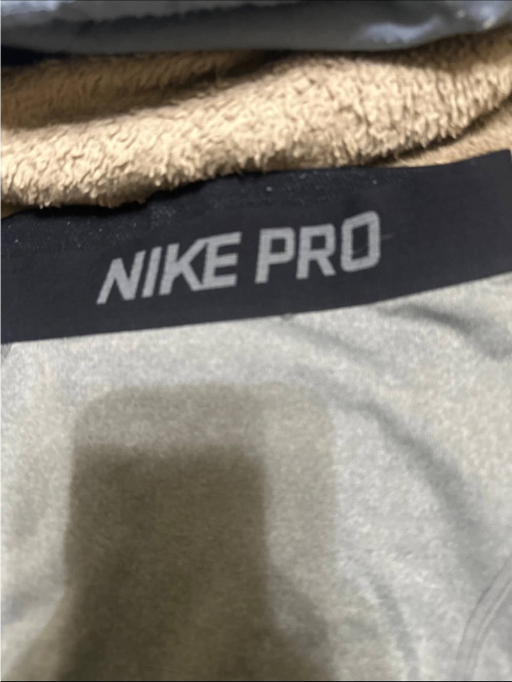 Nike Pro Men's Athletic Compression Shorts in Gray with Black Waistband - Picture 2 of 4